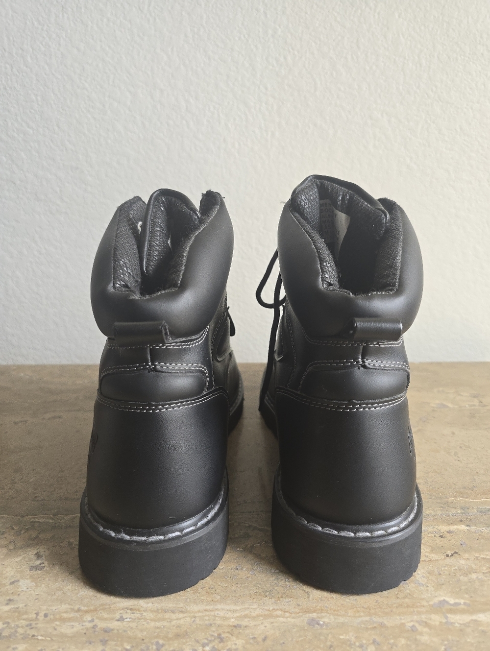 Coleman Mens's Steel Toe Safefty Work Boots - Black - Picture 4 of 10
